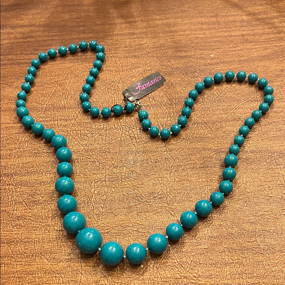 Anastasia Turquoise Beaded Necklace